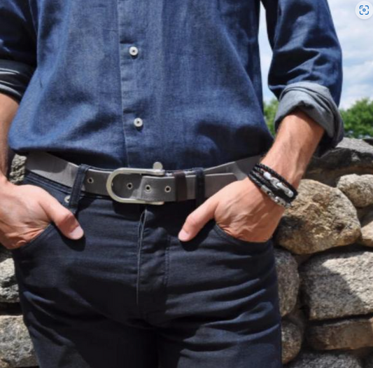 DOUBLE WRAP MEN'S LEATHER BRACELET